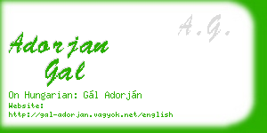 adorjan gal business card