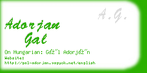 adorjan gal business card